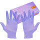 Manusi nitril XL pentru examinare violet Nitrylex Basic Mercator